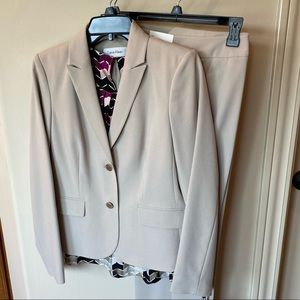Women’s Calvin Klein Suit with blouse, jacket, and pants.